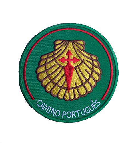 Camino Portugal Aufnäher (90 mm) bestickt zum Aufnähen oder Aufbügeln, für Reisen, Walk, Trek, Portugues von Karma Patch