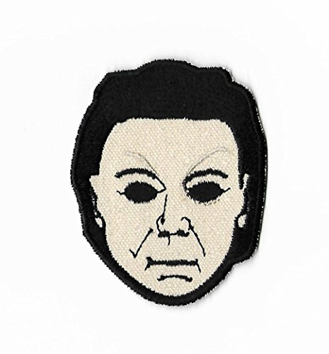 Halloween-Aufnäher (8,9 cm), bestickt, zum Aufbügeln, Michael Myers Maske, Horror-Film, Souvenir, Slasher-Kostüm, Auferstehung von Karma Patch