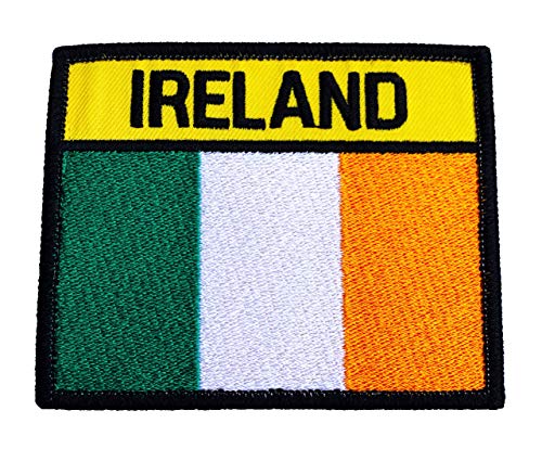 Karma Patch Irische Flagge Aufnäher 9,5 cm Haken- und Schlaufen-Stickerei Abzeichen Airsoft Paintball Martial Arts Irish Army Tactical Morale Applikation von Karma Patch