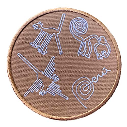 Nazca-Linien Peru Patch Bestickt Eisen/Nähen auf Badge Inca Trail geoglyphs Souvenir Aufnäher Karte von Karma Patch