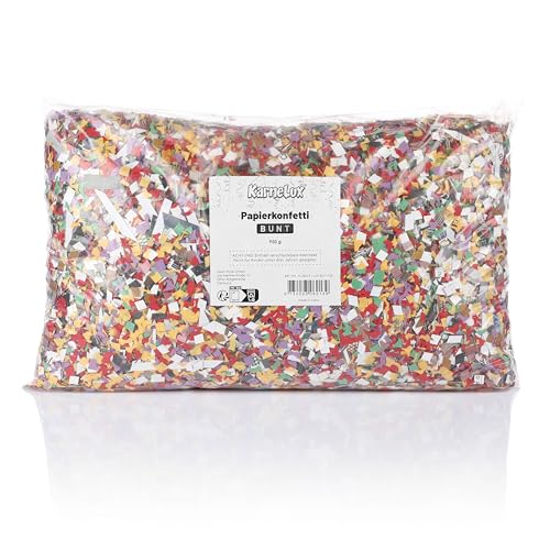 KarneLux Papier Konfetti Party-Deko für Karneval, Fasching, Kindergeburtstag, Silvester und Hochzeit, Tischkonfetti Dekoration - 800g Mehrfarbig von KarneLux