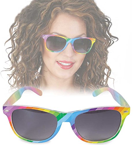 Brille Rainbow, Sonnenbrille, Karneval, Fasching, Mottoparty von KarnevalsTeufel.de