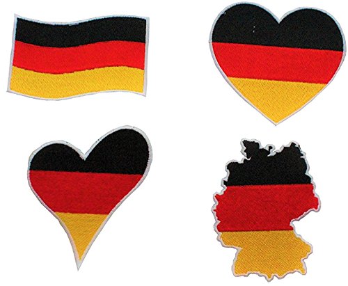 Bügelbild "Fan" Deutschland Fanartikel schwarz-rot-gold WM/EM (Motiv 4) von KarnevalsTeufel.de