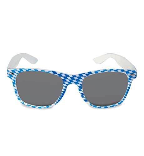 KarnevalsTeufel Bayernbrille Volksfest Bayrische Brille Blau Rot Accessoire Wiesn Partybrille Bavaria (Blau) von KarnevalsTeufel.de