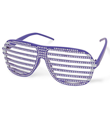 KarnevalsTeufel.de Gitter-Brille Deluxe, sortierte Farben (lila) von KarnevalsTeufel.de