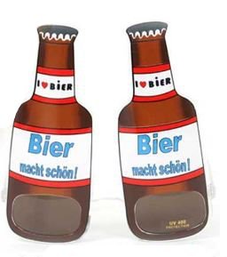 KarnevalsTeufel.de Brille Bierflasche, sortierte Farben, Scherz-Brille (braun) von KarnevalsTeufel.de