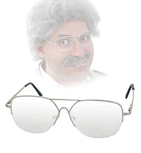 KarnevalsTeufel Brille Horst, Oma oder Opa Brille, Accessoire, Silber, Großeltern Comedystar von KarnevalsTeufel.de