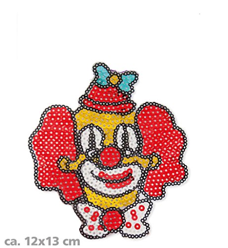 KarnevalsTeufel.de Bügelbild mit Clown Aufbügler Applikation Accessoire von KarnevalsTeufel.de