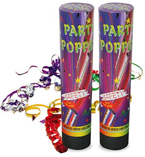 KarnevalsTeufel.de Silvester Popper 2er Pack Party-Popper von KarnevalsTeufel.de