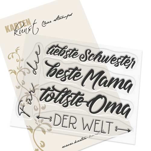 Karten-Kunst Clear Stamps KK-0191 Stempel Für die tollsten Frauen der Welt Silikonstempel von Karten-Kunst