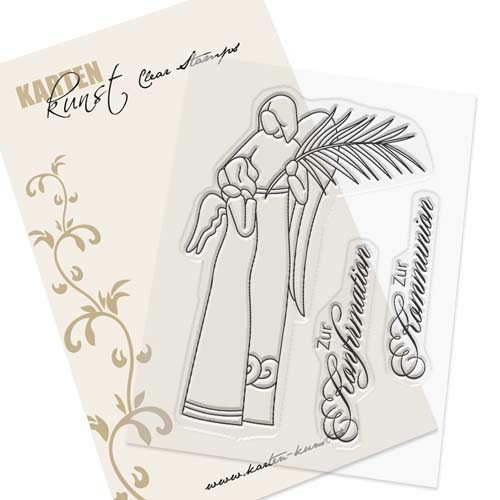 Karten-Kunst Clear Stamps KK-0105 Stempel Engel zur Konfirmation und Kommunion Silikonstempel von Karten-Kunst