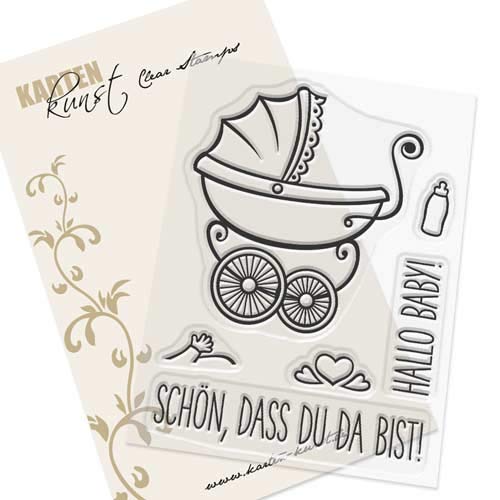 Karten-Kunst Clear Stamps KK-0138 Stempel Schön, dass Du da bist Silikonstempel von Karten-Kunst