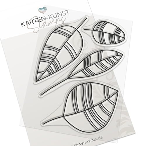 Karten-Kunst Clear Stamps KK-0151 Stempel Scribble Leaves Silikonstempel von Karten-Kunst