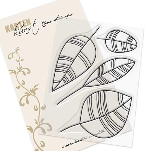 Karten-Kunst Clear Stamps KK-0151 Stempel Scribble Leaves Silikonstempel von Karten-Kunst