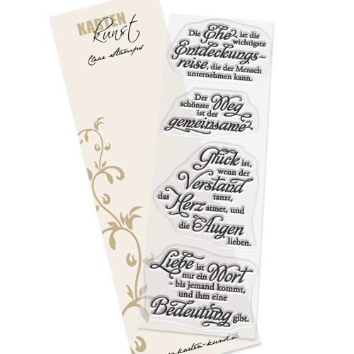 Karten-Kunst Clear Stamps KK-0178 Stempel Weise Worte zur Hochzeit Silikonstempel von Karten-Kunst