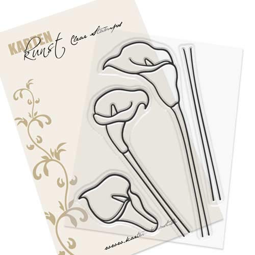 Karten-Kunst Clear Stamps KK-0181 Stempel Scribble Callas Silikonstempel von Karten-Kunst