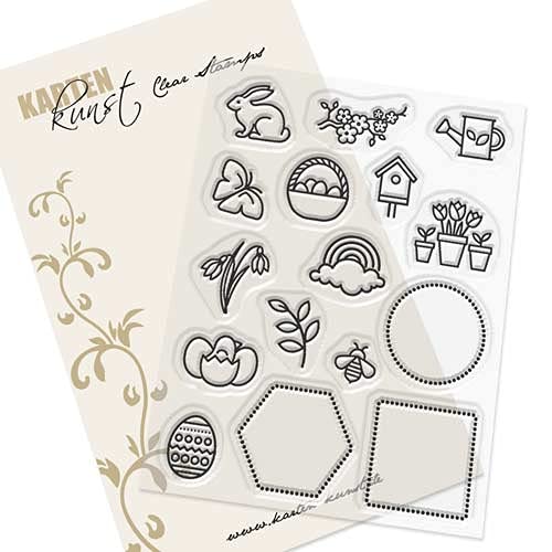 Karten-Kunst Clear Stamps KK-0187 Stempel Mini Frames Spring Silikonstempel von Karten-Kunst