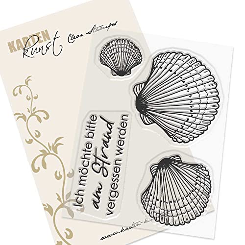 Karten-Kunst Clear Stamps KK-0217 Stempel Muscheln Silikonstempel von Karten-Kunst