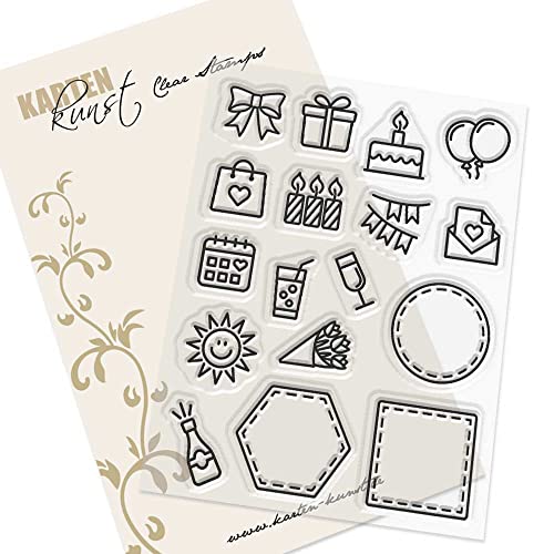 Karten-Kunst Clear Stamps KK-0240 Stempel Mini Frames Congratulations Silikonstempel von Karten-Kunst