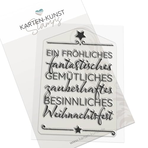 Kartenkunst Clear Stamp-Set Motiv-Stempel Karten-Kunst Weihnachten KK-0197 - Fantastisches Weihnachtsfest von Karten-Kunst