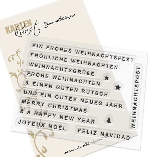 Kartenkunst Clear Stamp-Set Motiv-Stempel Karten-Kunst Worte & Sprüche deutsch KK-0201 - Weihnachten modern von Karten-Kunst