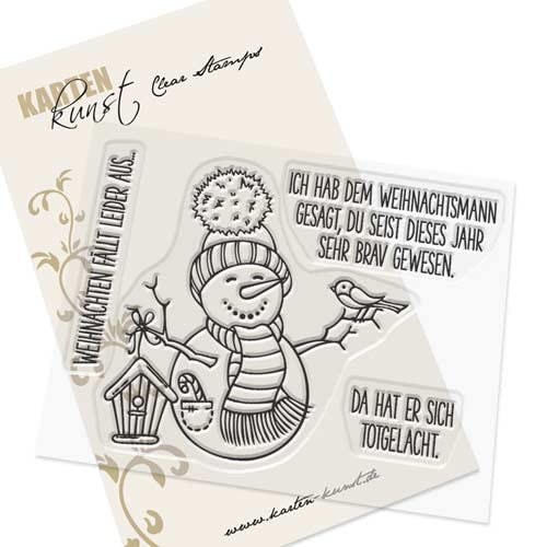 Kartenkunst Clear Stamp-Set Motiv-Stempel Weihnachten KK-0200 - Weihnachten fällt aus von Karten-Kunst