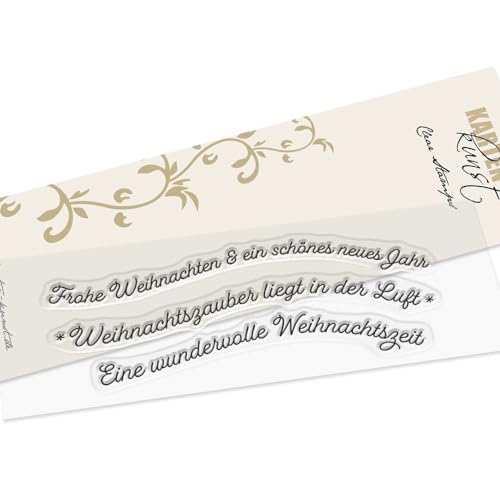 Karten-Kunst Clear Stamps KK-0255 Stempel Geschwungene Sprüche Weihnachten Silikonstempel von Karten-Kunst