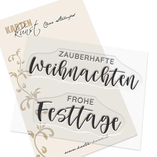 Karten-Kunst Clear Stamps KK-0247 Stempel Lettering Weihnachten Silikonstempel von Karten-Kunst