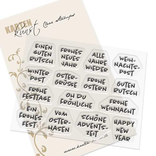 Motiv-Stempel Viele kleine Weihnachtsgrüße Karten-Kunst KK-0250 - Clear Stamps Klarstempel von Karten-Kunst