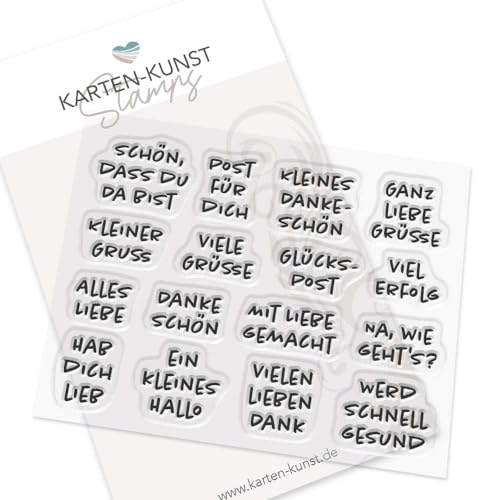 Motiv-Stempel Viele kleine liebe Grüße Karten-Kunst KK-0262 - Clear Stamps Klarstempel von Karten-Kunst