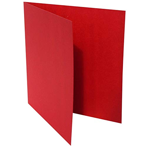 25 Quadratische Klappkarten zum selbst Beschriften in Rot : von der Größe 160 x 160 mm 16,0 x 16,0 cm von Karten24plus