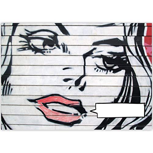 1 Pop Art DIN A3 Malblock Motiv "Urban Jane" • Zeichenblock Skizzen-Block 25 Blatt weiß, kopfverleimt, holzfreies Qualitäts-Papier 100g/m²- für Schule, Basteln, Hobby von Kartenkaufrausch