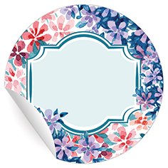 54 wunderschöne Blüten Aufkleber zum beschriften, MATTE Papieraufkleber für Einladungen, Geschenke, Sticker selbstklebende Etiketten - Paket Brief Deko (ø 30mm; 54 x 1 Motiv) von Kartenkaufrausch