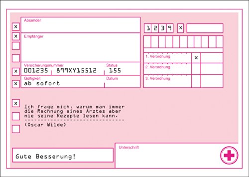 Kartenkaufrausch Rezept Klappkarte an eine Person Ihrer Wahl mit Oscar Wilde Zitat zur Guten Besserung • auch zum direkt Versenden • lustige Klappkarte mit Umschlag, hochwertig und schön von Kartenkaufrausch