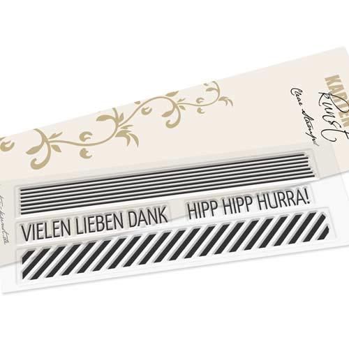 Karten-Kunst Clear Stamps KK-0102 Stempel Washi-Tape Vielen lieben Dank Silikonstempel von Karten-Kunst