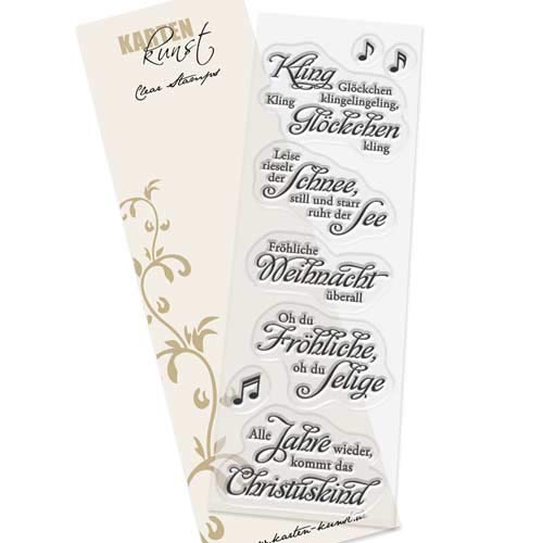 Karten-Kunst Clear Stamps KK-0026 Stempel Weise Worte Weihnachtslieder Silikonstempel von Karten-Kunst