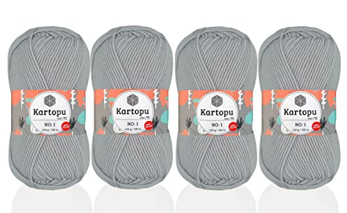 Kartopu K992 No-1 Garn, 100 g, 160 m, Grau von Kartopu