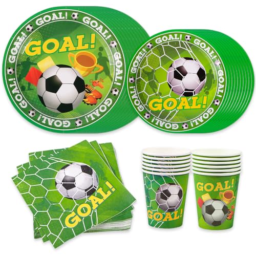 Fussball Deko Geburtstag Kinder, Fussball Geburtstag Tischdeko Partygeschirr Set, Fußball Pappbecher, Fußball Servietten, Pappteller Kindergeburtstag für 10 Personen Fussball Deko Geburtstag Kinder, Fussball Geburtstag Tischdeko Partygeschirr Set, Fußball Pappbecher, Fußball Servietten, Pappteller Kindergeburtstag für 10 Personen von Kaseryao