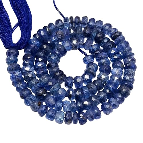 Fantastische blaue Kyanit-Rondelle-Perlen, 5 mm, 33 cm, zur Schmuckherstellung, Geschenk für sie, Mutter von Kashish Gems & Jewels