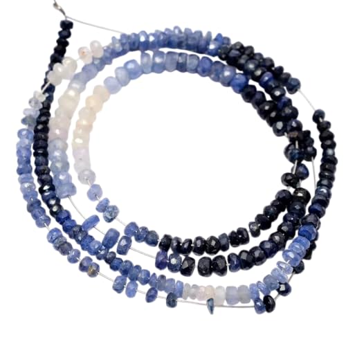 Natürliche, facettierte blaue Saphir-Perlen, 3,5–4 mm, zur Schmuckherstellung, zur Schmuckherstellung, Geschenk für sie, Mutter von Kashish Gems & Jewels