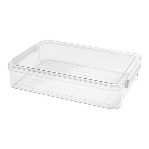 Kasmole A4-Aufbewahrungsbox | Transparente Aktenaufbewahrungsbox Tragbare Aktenbox im A4-Format Stapelbare Aufbewahrungsbox für Dokumente Desktop-Organizer-Box - für Dokumente, Briefe, Zeitschriften von Kasmole