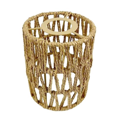 Kasmole Rattan-Lampenschirm | Vintage-Hängelampenschirm aus natürlichem gewebtem Rattan Ersatz-Rattan-Lampenabdeckung - für Pendelleuchte, Wandleuchte, Stehleuchte, Tischleuchte von Kasmole