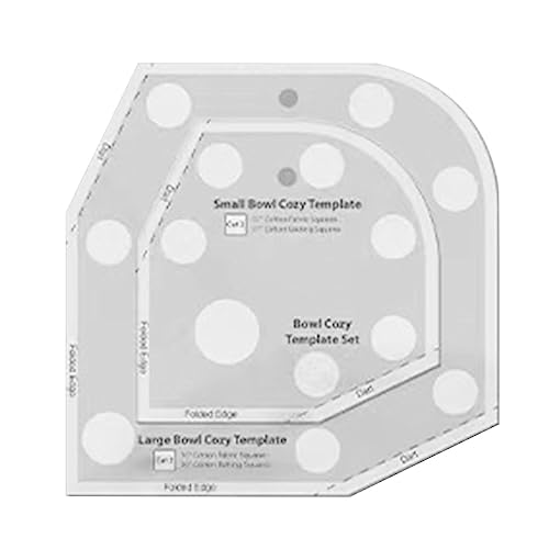 Kasmole Schüssel-gemütliche Muster-Schablone,6/8 10 Zoll Acryl Bowl Wrap Schnittmuster Vorlage - DIY Craft Stencil Cut on Fold Template Sewing for Hot and Cold Food Bowl von Kasmole