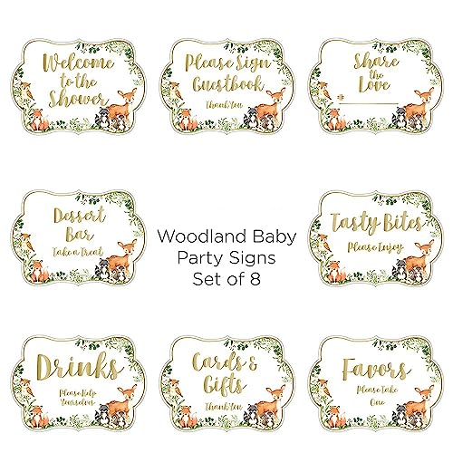 Kate Aspen Woodland Babyparty-Set, Einheitsgröße, 8 Stück von Kate Aspen