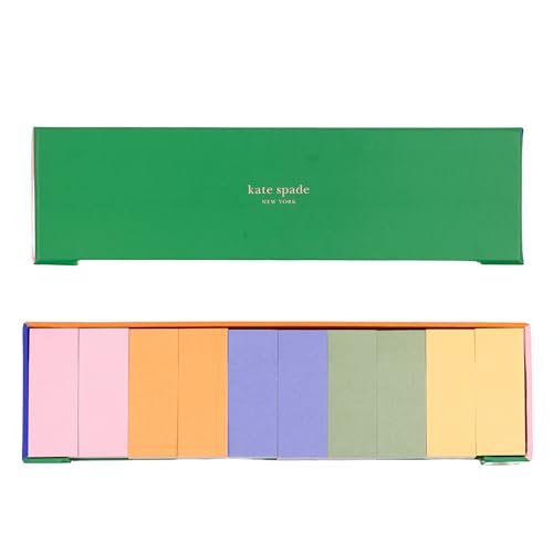 kate spade new york Haftnotizblöcke mit 5 blumenförmigen Stapeln, Lernutensilien-Set enthält niedliche Haftnotizen mit 75 Blatt pro Notizblock, Colorblock von Kate Spade New York