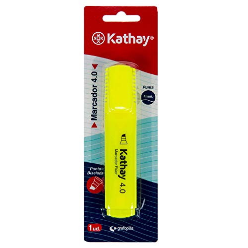 Kathay 86211860 Fluoreszierender Marker, gelb, Keilspitze 4 mm von Kathay