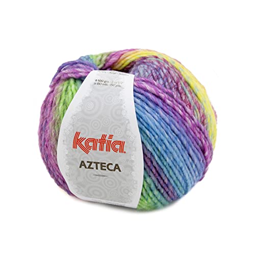 Katia Azteca Wolle mit Farbverlauf zum Stricken und Häkeln für Nadelstärke 5-5,5 mm (7871, 100 Gramm) von Katia Azteca