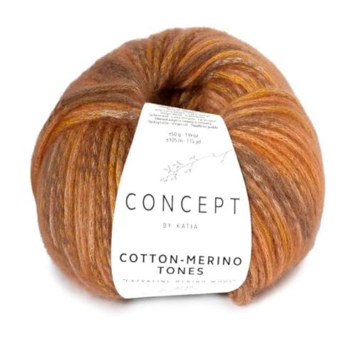 COTTON-MERINO TONES Wolle Katia Ocker Cod.300 von Katia