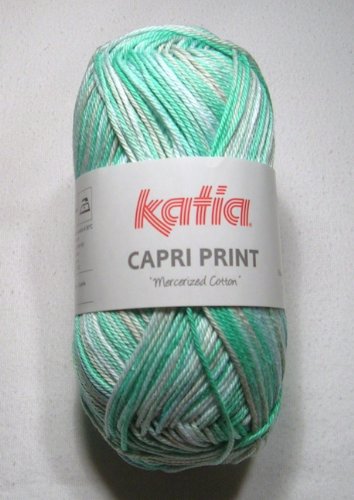 Capri Print Baumwollgarn von Katia in grün (61) von Katia