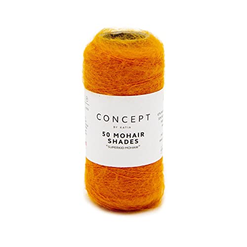 Concept Katia 20g SuperKid Mohair - Farbe: 47 - Hellorange - einem Premium-Garn in 50 fantastischen Farben von Katia